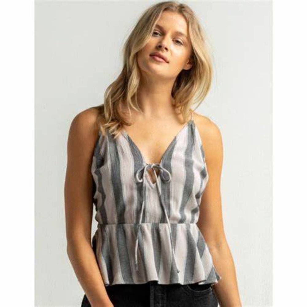 Volcom X Coco Strappy Gray Top Size S